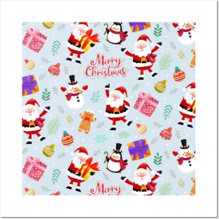Merry Christmas Pattern Posters and Art